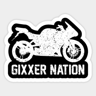 Gixxer Nation Sport Bike Racing Sticker